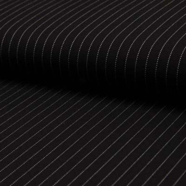 Punta Royal - Yarn Dyed Pin Stripes - Black and White