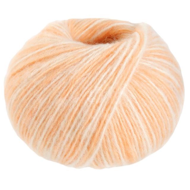 Natural Alpaca Pelo - Peach/White Col. 201 - 50g Skein by Lana Grossa