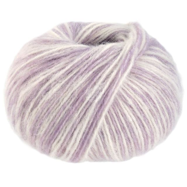 Natural Alpaca Pelo - Lilac/White Col. 202 - 50g Skein by Lana Grossa