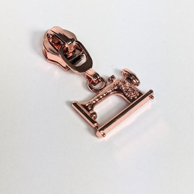 Zipper Pull #5 - Sewing Machine - Rosegold (Set of 5)