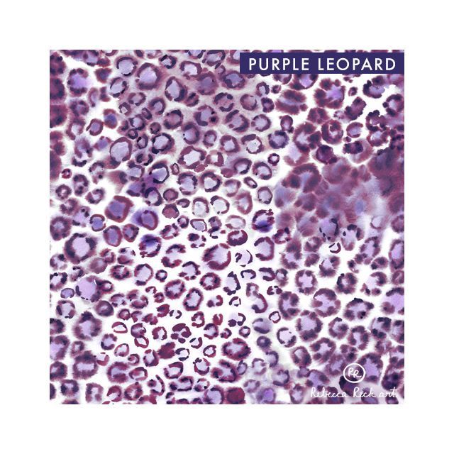 French Terry - Purple Leopard