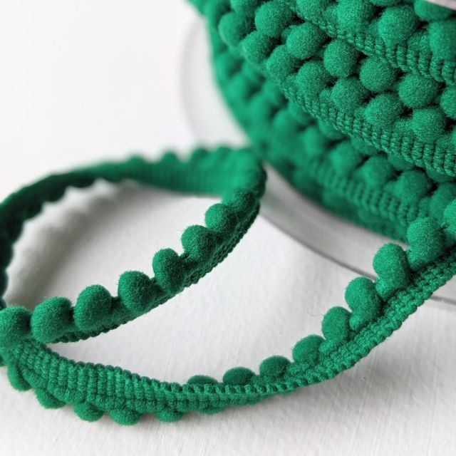 Green (col. 525) - Mini Pom Pom Trim - 6mm