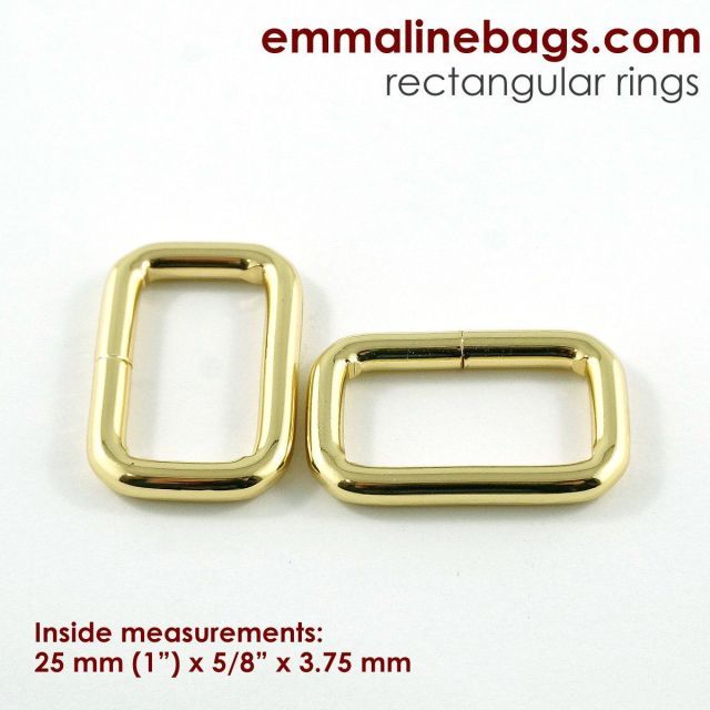 Rectangular Ring - 25mm - Gold