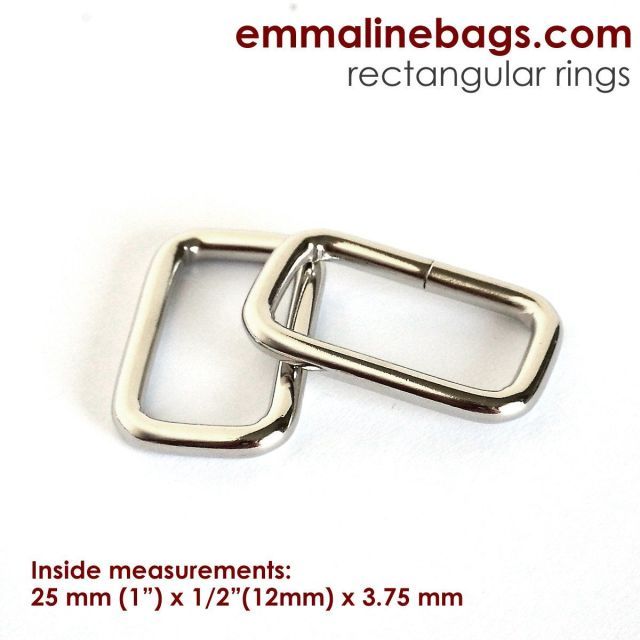 Rectangular Ring - 25mm - Nickel/Silver