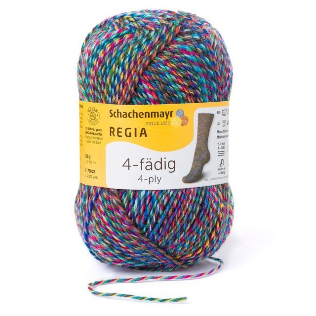 REGIA 4-Ply Self Patterning Yarn 50g - Indian Night