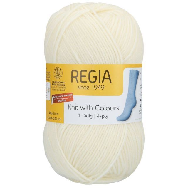 REGIA 4-Ply Solid Yarn 50g - Natural Col. 1992