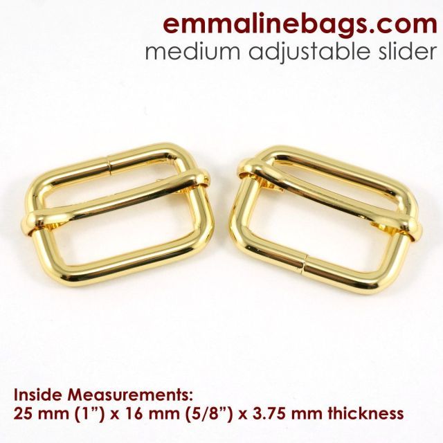 Adjustable Sliders - 25mm - Gold