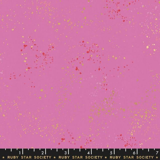 100% Cotton - Ruby Star Society "Speckled" - Metallic Daisy Col. 41 per 1/2m