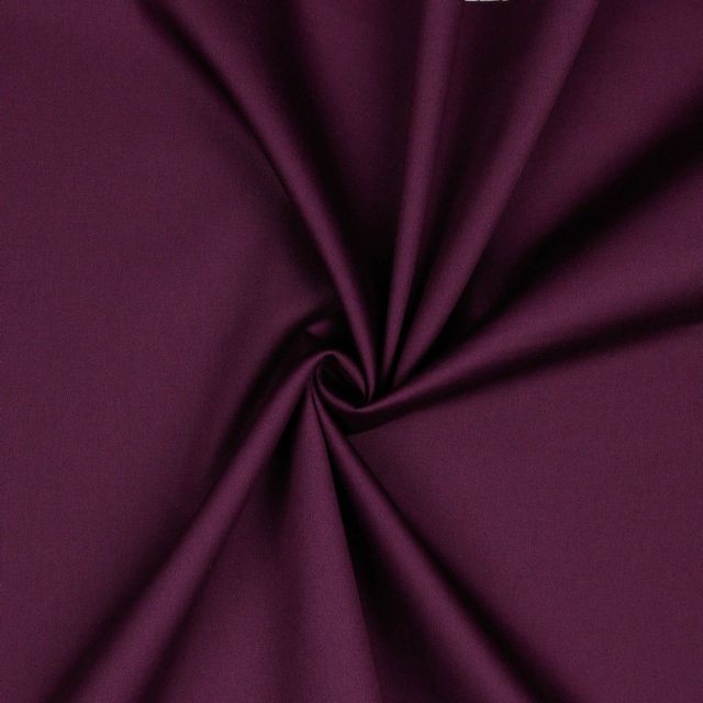 Stretch Cotton Sateen Solid -  Aubergine