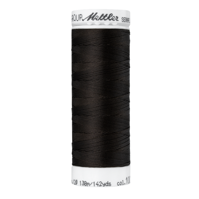 Elastic Thread "Seraflex" by Mettler 130m spool - Very Dark Brown Col.1002