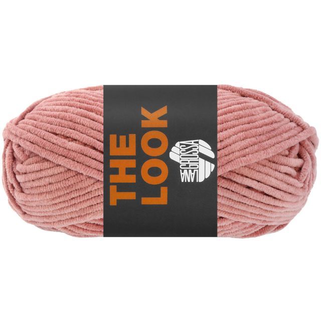 THE LOOK - Chenille Yarn Dark Rose Col. 004 - 100g Skein by Lana Grossa