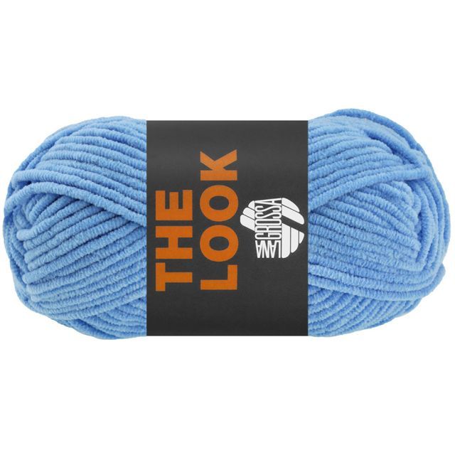 THE LOOK - Chenille Yarn Light Blue Col. 018 - 100g Skein by Lana Grossa