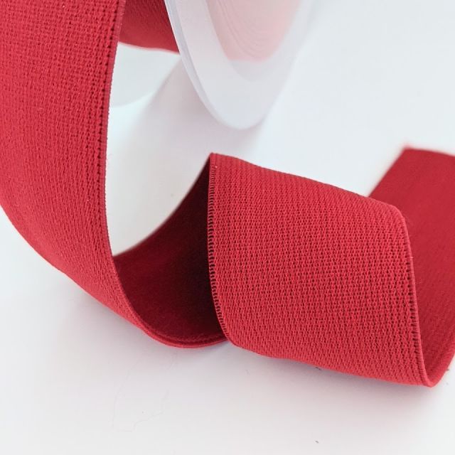 "Soft Touch" Elastic 40mm - Tomato Red (col. 515)