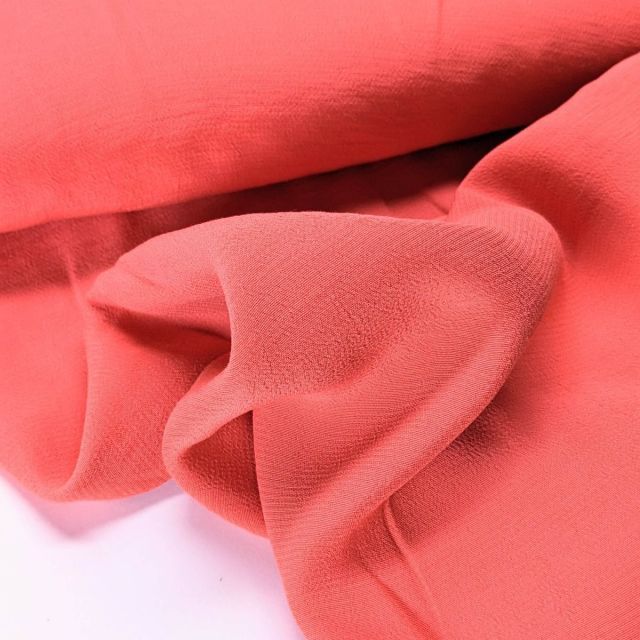 Viscose Moss Crepe - Coral Pink col.034