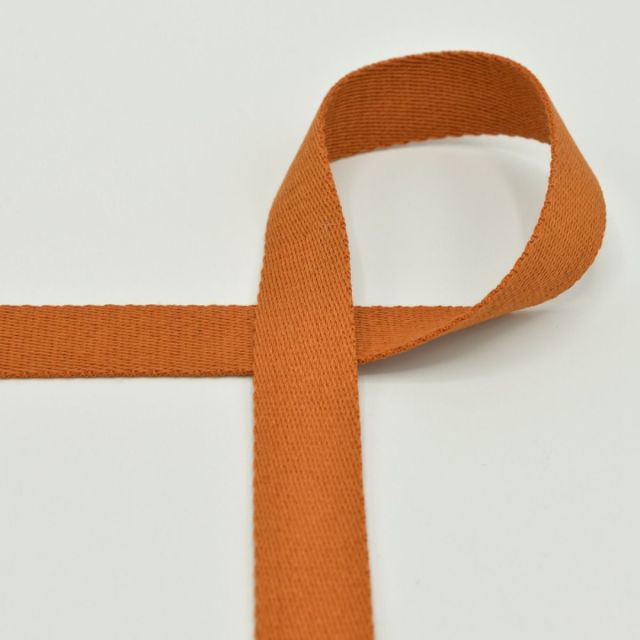 Webbing - 25mm Strapping - Cognac Orange Col. 360 (Cotton/Poly Blend)