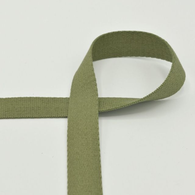Webbing - 25mm Strapping - Khaki Green Col. 270 (Cotton/Poly Blend)