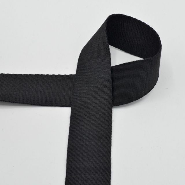 Webbing - 40mm Strapping - Black (Cotton/Poly Blend)
