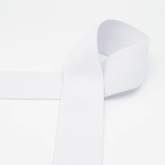 "Soft Touch" Elastic 50mm - White  (col. 550)