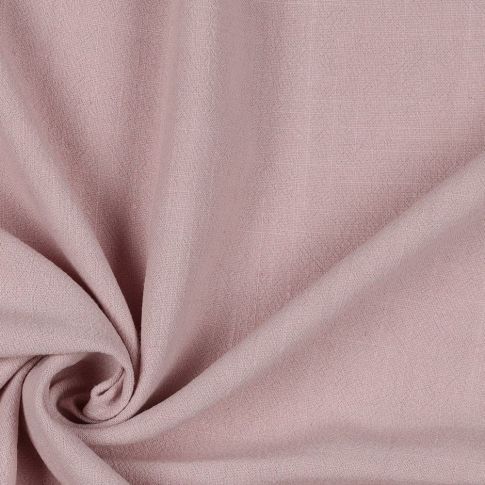 BOLT END - 185 CM - Linen Viscose Blend Textured Woven - Pale Rose