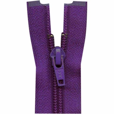 55cm (22in) Purple - One-Way Separating Zipper #5 Nylon Coil  - YKK