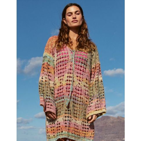 Pattern and Yarn Bundle ONE SIZE - Crochet Tunic Mosaico Design 11 Linea Pura 17