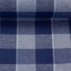 Cotton Flannel "Maverick" Plaid - Blue (Single Sided Brushed)